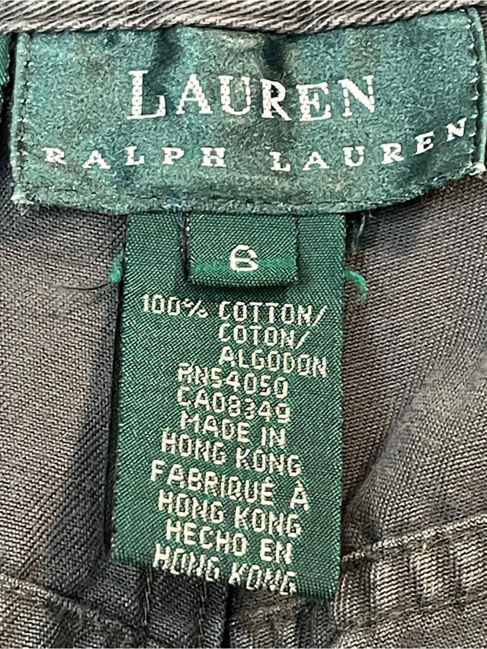 Lauren Ralph Lauren Olive Green High-Waist Tapered Trousers - Picture 3 of 8